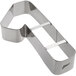A stainless steel Ateco cookie cutter with a number one on the counter.