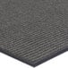 A gray Lavex Needle Rib indoor entrance mat with a black border.