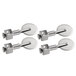 A set of four Ateco stainless steel pastry cutter wheels with locking hardware.