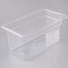 A clear plastic Choice 1/3 size food pan.