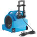 A blue Lavex 3-speed commercial air blower with black handles and wheels.