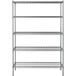 A Steelton wire shelving unit with five shelves.