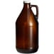 An Acopa brown glass jug with a handle.