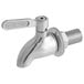 An Acopa stainless steel spigot with a handle.