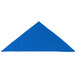 A triangle shaped blue cloth folded with a triangle shape.