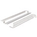 A white metal APW Wyott flat top roller grill divider kit with several metal pieces.