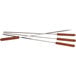 Outset stainless steel skewers with rosewood handles.
