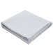 A stack of folded gray rectangular poly/cotton blend table covers.