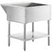 A ServIt stainless steel cold food table with an undershelf.