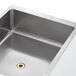 A ServIt stainless steel ice-cooled cold food table with a drain.