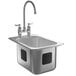 A Waterloo stainless steel drop-in sink with a faucet.