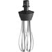 A black and silver AvaMix whisk attachment with a handle.