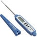 AvaTemp digital pocket probe thermometer with a blue plastic handle.