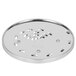 A Waring stainless steel grating / shredding disc with holes.