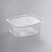 A clear plastic Choice RPET deli container with a lid.