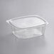 A clear plastic Choice deli container with a lid.