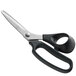 A pair of Mercer Culinary kitchen shears with black handles.