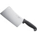 A Schraf 9" meat cleaver with a black handle.