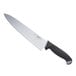 A Schraf 10" chef knife with a black TPRgrip handle.