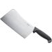 A Schraf 10" meat cleaver with a black handle.