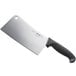 A Schraf 8" meat cleaver with a black handle.