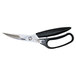 A close-up of Victorinox 5" Stainless Steel All-Purpose Poultry Shears with black handles.