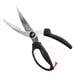 OXO Good Grips 4" Stainless Steel Poultry Shears with black handles.