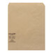 A close up of a brown Duro merchandise bag with a label.