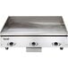 A Vulcan countertop electric chrome top restaurant griddle on a counter.