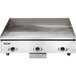 A Vulcan countertop electric chrome flat top griddle on a counter.