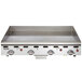 A Vulcan liquid propane commercial griddle with chrome top and thermostatic controls.