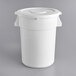 A white plastic container with a white snap-on lid.