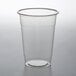 A clear plastic Choice Heavy Weight PET cup on a white surface.