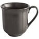 An Acopa Armor Gray porcelain mug with a handle.