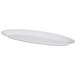 A white oval GET Milano platter with a handle.