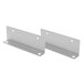 A pair of metal mounting brackets for a ServIt strip warmer.