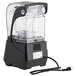 A black and clear AvaMix commercial blender with a cord.
