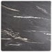 A black and white marble Lancaster Table & Seating square table top.