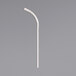 A white Aardvark Eco-Flex paper straw with curved ends.