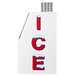 A white Leer outdoor ice merchandiser with red and white "Ice" text.