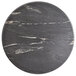 A Lancaster Table & Seating round dining table with a black and white marbled surface.