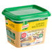 A container of Knorr Ultimate Clam Bouillon Base with a green lid.