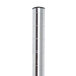 A silver cylindrical Metro Super Erecta SiteSelect stainless steel post with black top.
