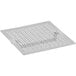 A 7 3/4" stainless steel flat floor drain strainer with a metal mesh grate.