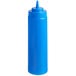 A blue plastic Choice squeeze bottle with a white lid.