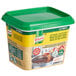 A plastic container of Knorr Ultimate Low Sodium Beef Bouillon Base with a green lid.