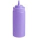 A purple plastic Choice wide mouth squeeze bottle with a white lid.