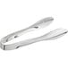 A pair of Acopa 18/8 stainless steel tongs with smooth edges.