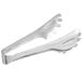 Acopa stainless steel bread tongs with silver handles.