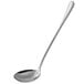 An Acopa Edgeworth stainless steel ladle with a long handle.